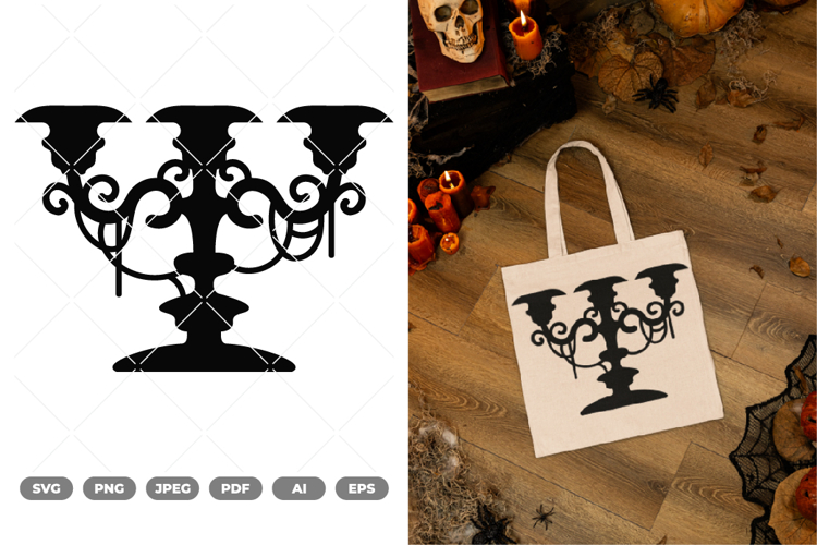 Creepy Candelabra SVG & Clipart