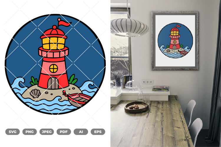 Lighthouse Colored SVG & Clipart