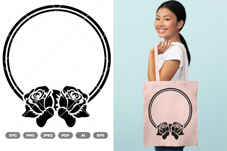 Rose Border SVG & Clipart example image 1