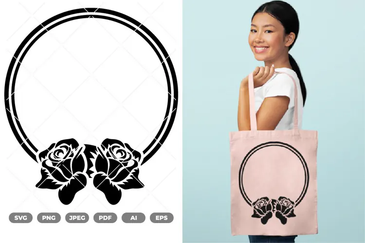 Rose Border SVG & Clipart