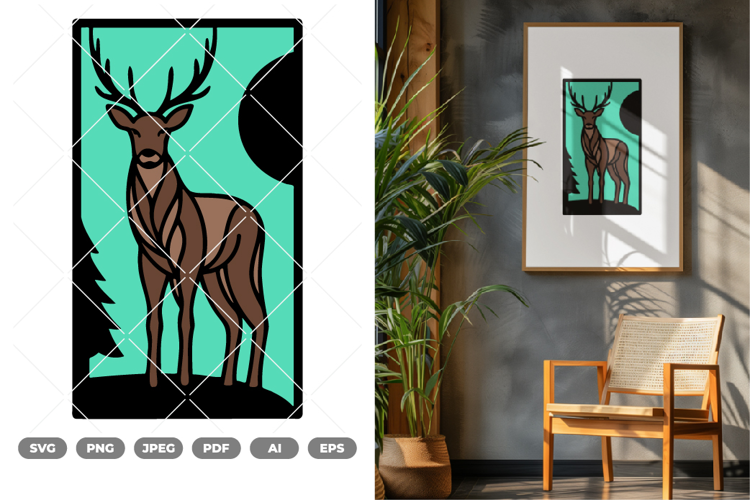 Deer Colored SVG & Clipart