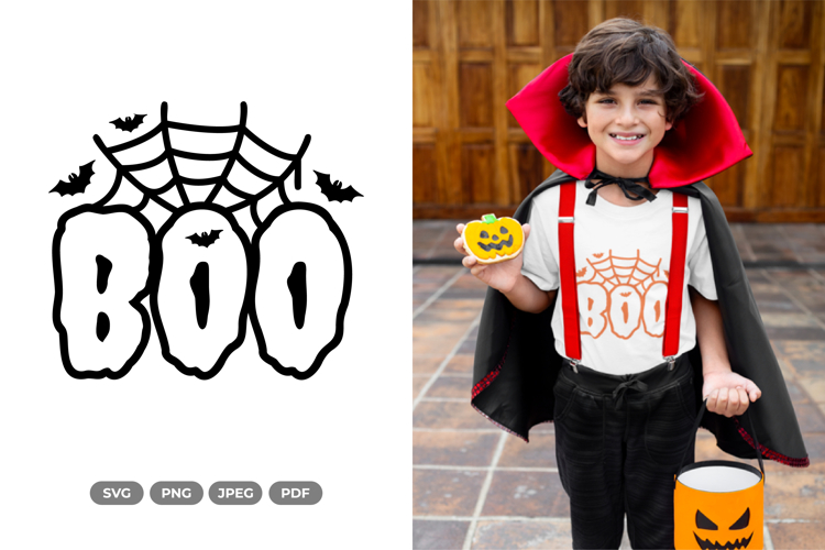 Boo SVG & Clipart - Halloween Cut File