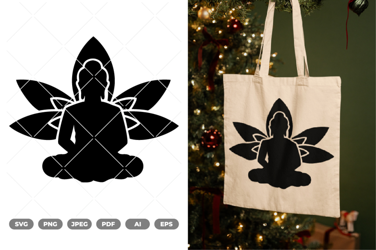 Buddha with Lotus SVG & Clipart