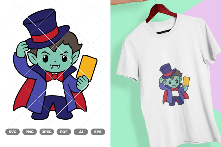 Chibi Vampire Colored SVG & Clipart