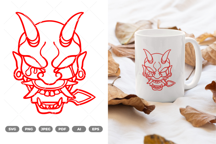 Oni Mask SVG & Clipart