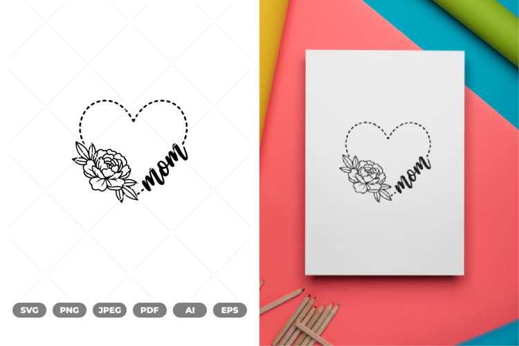 Mom Heart SVG & Clipart