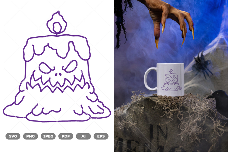 Candle Monster SVG & Clipart