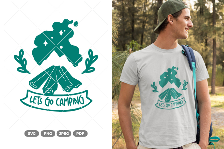 Lets Go Camping SVG & Clipart