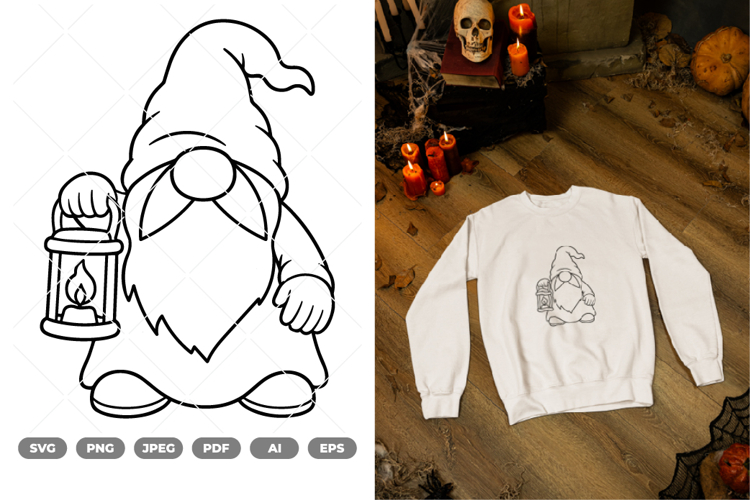 Halloween Gnome SVG & Clipart