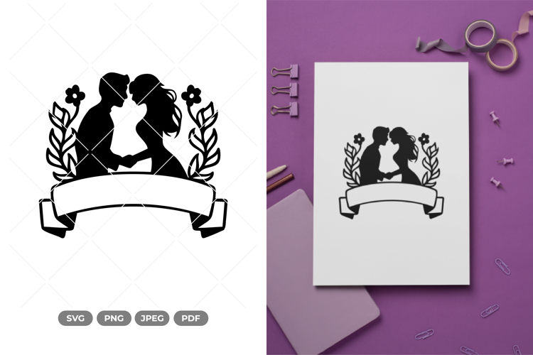 Bride Silhouette SVG   Clipart