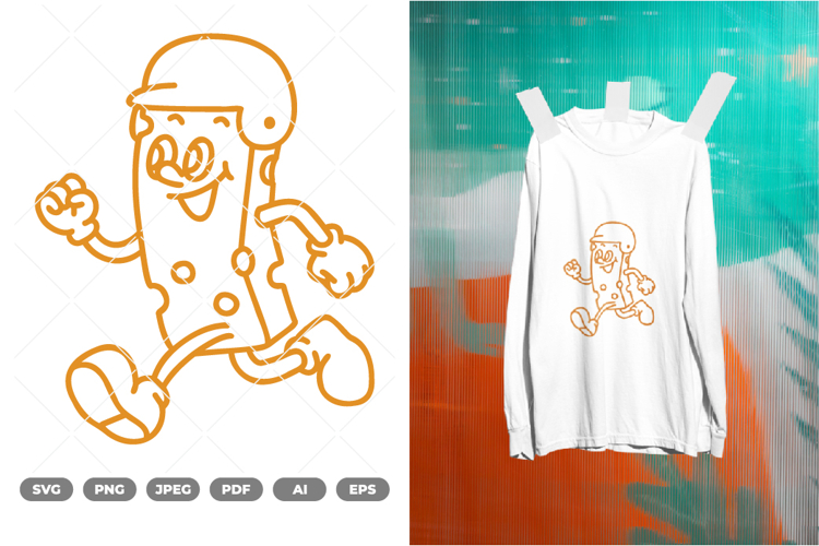 Cheese Mascot SVG   Clipart