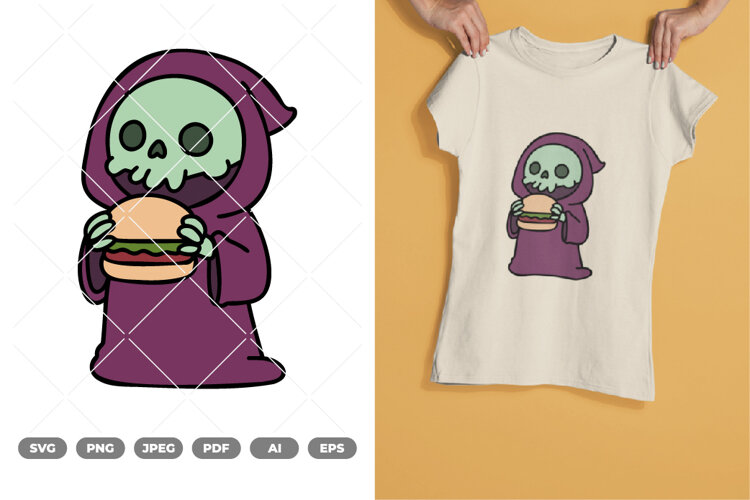 Grim Reaper Colored SVG & Clipart example image 1