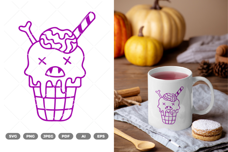 Ice Cream Monster SVG & Clipart