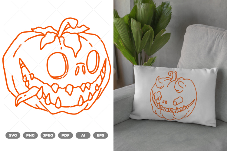Monster Pumpkin SVG & Clipart