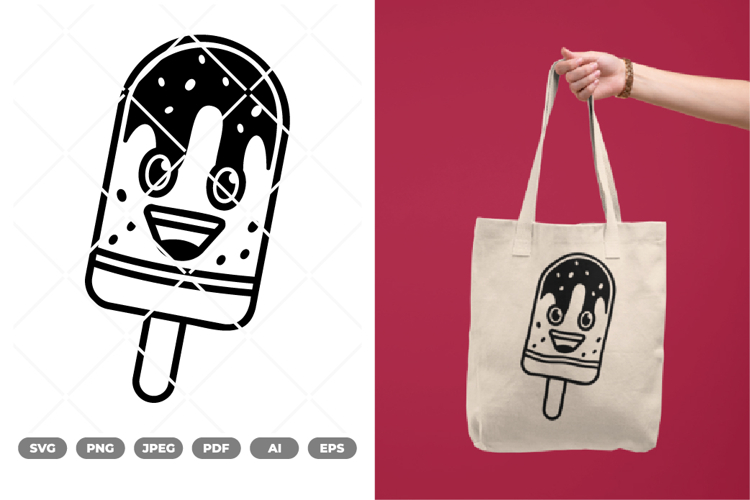 Kawaii Popsicle SVG & Clipart example image 1