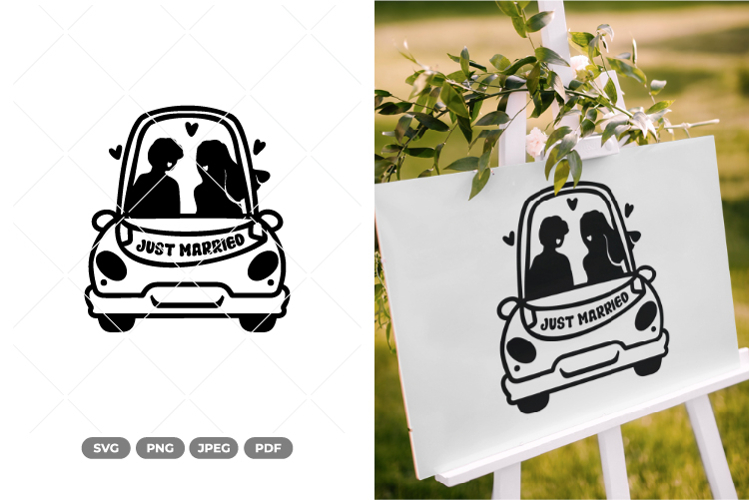 Just Married SVG & Clipart