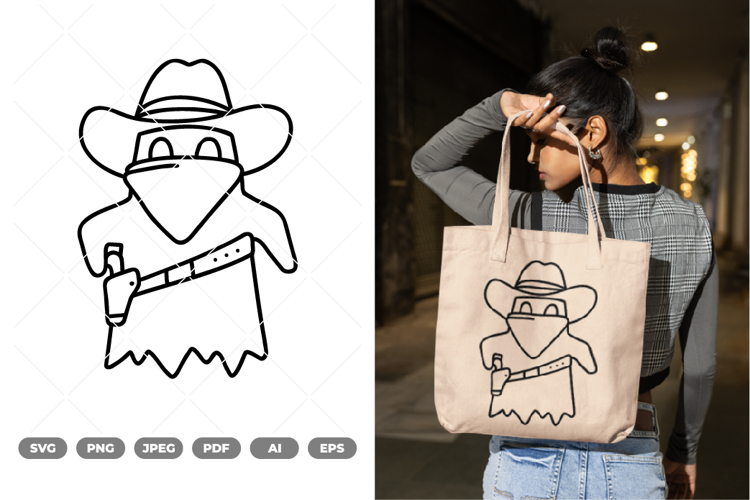 Ghost Cowboy SVG & Clipart