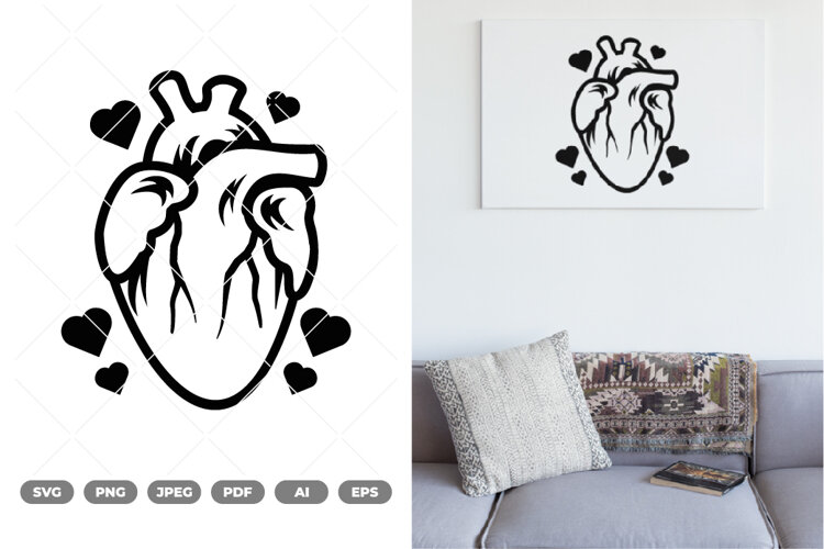 Heart SVG & Clipart example image 1
