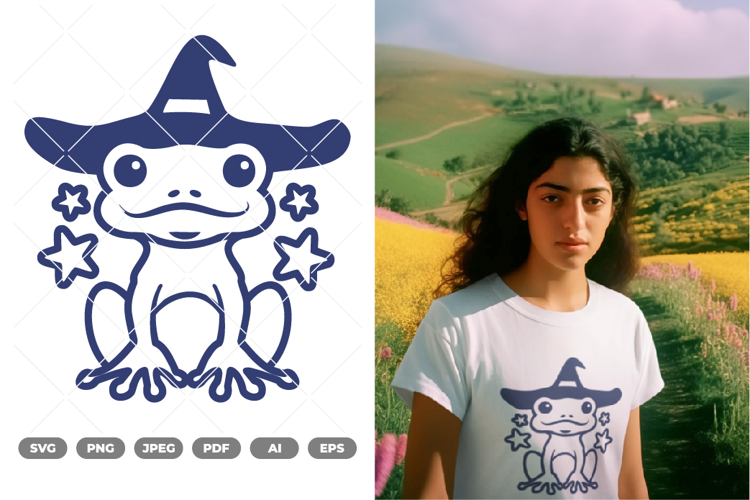 Frog Wizard SVG & Clipart