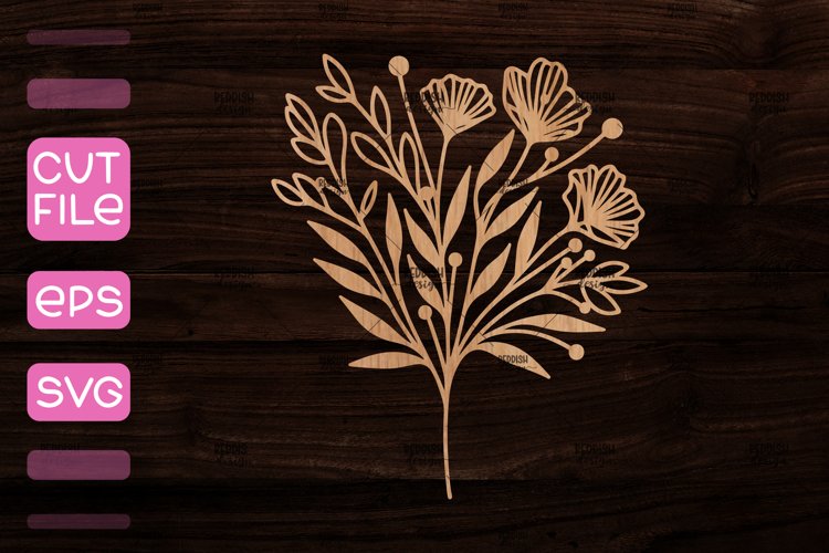 Bouquet of Flowers Laser Cut I Laser Cut SVG