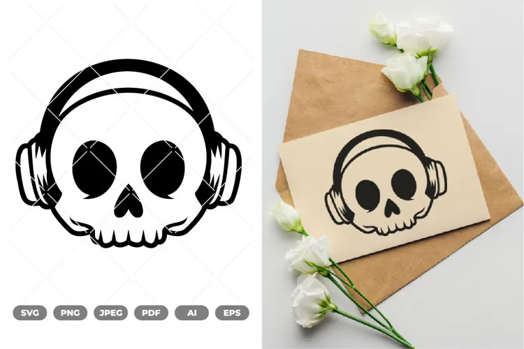Skull Ears SVG & Clipart