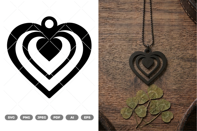Liontin Love SVG & Clipart