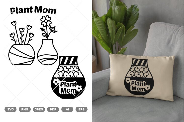 Plant Mom SVG & Clipart example image 1