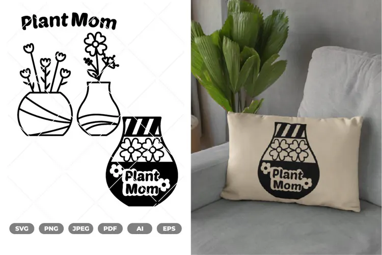 Plant Mom SVG & Clipart