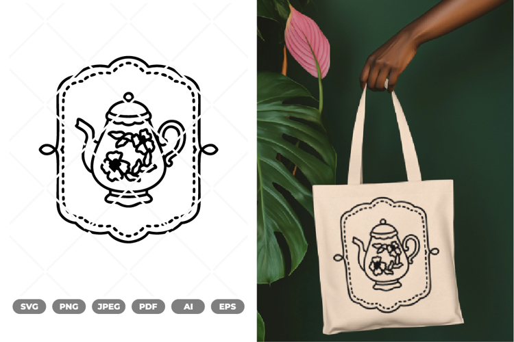 Vintage Tea Illustration SVG & Clipart