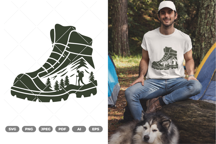 Camping Boots SVG   Clipart