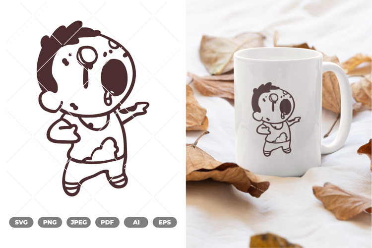 Chibi Zombie SVG & Clipart