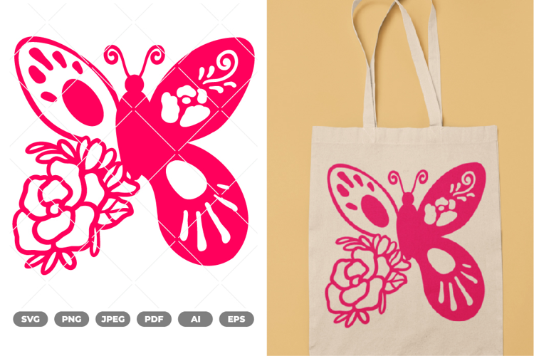 Flower Butterfly SVG & Clipart