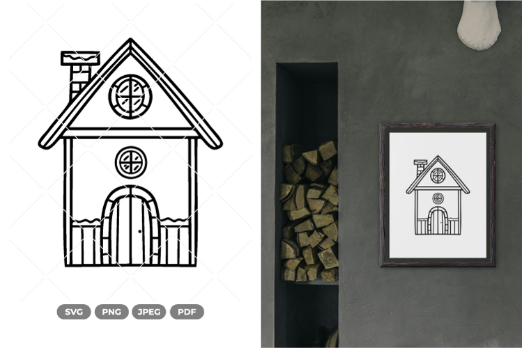 House Doodle SVG   Clipart