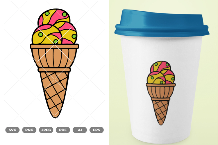 Ice Cream Colored SVG & Clipart