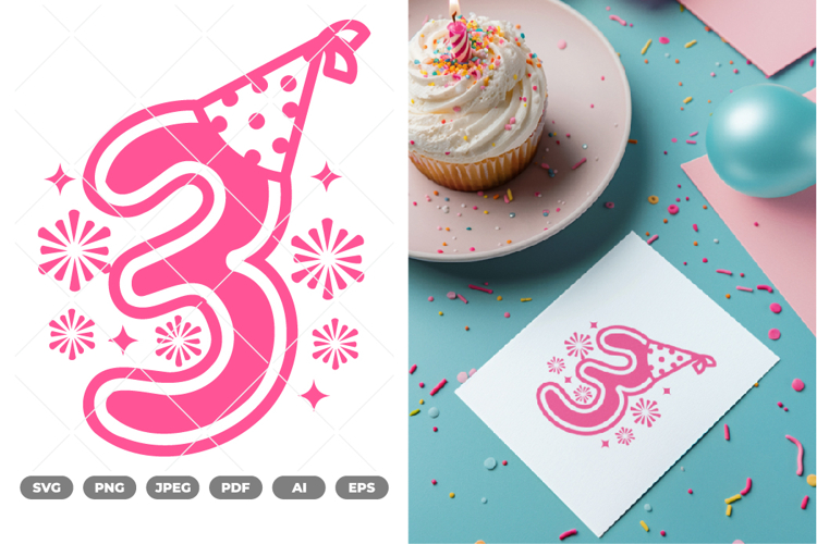 3rd Birthday SVG & Clipart