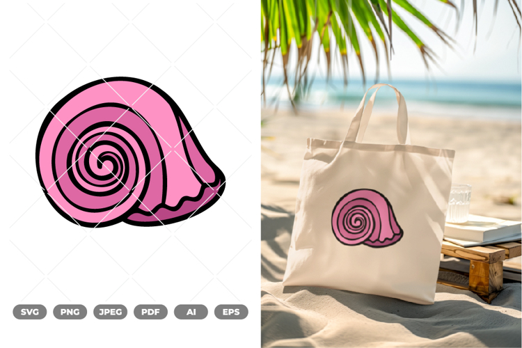 Seashell Colored SVG   Clipart