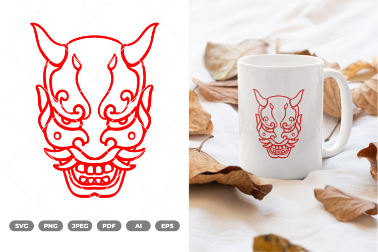 Oni Mask SVG & Clipart