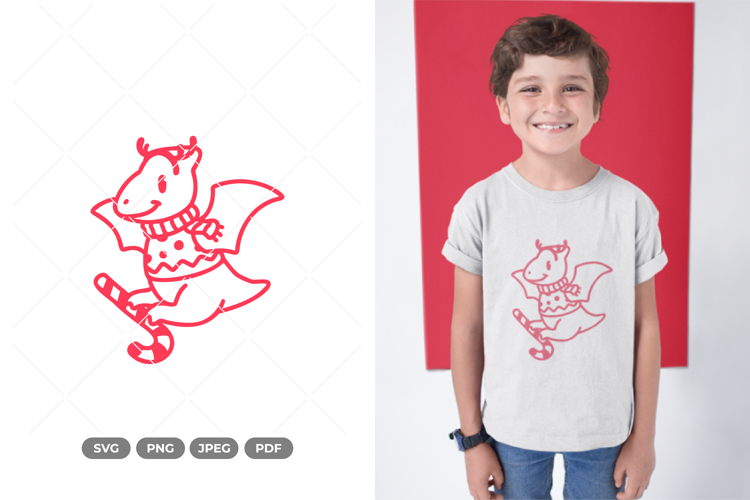 Christmas Dino SVG & Clipart