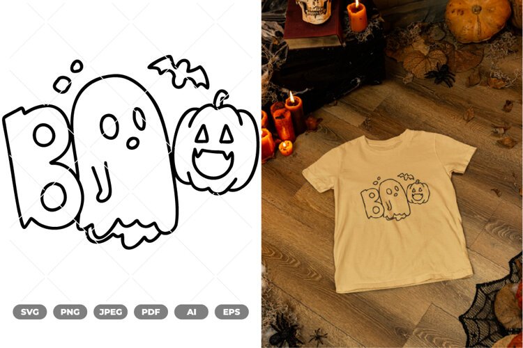 Boo SVG & Clipart example image 1