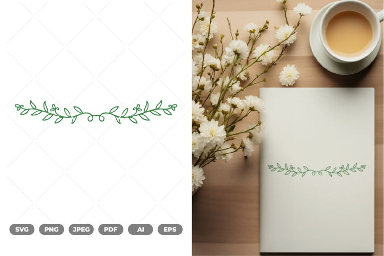 Floral Divider SVG & Clipart