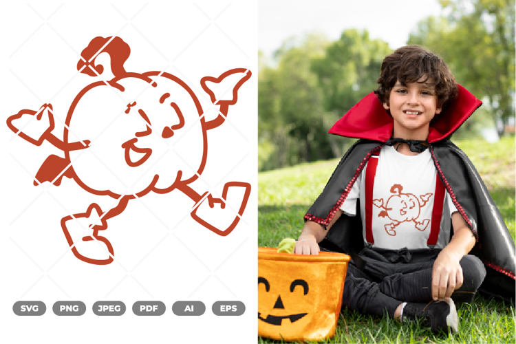 Pumpkin Mascot SVG & Clipart