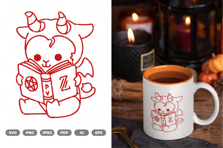Little Demon SVG & Clipart example image 1
