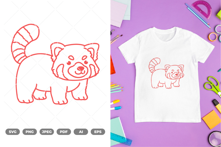 Cute Zoo Red Panda SVG & Clipart