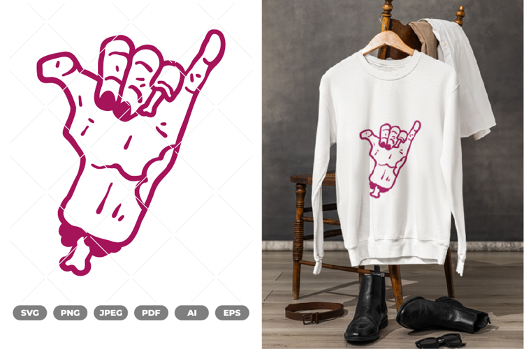 Zombie Hand Sign SVG & Clipart
