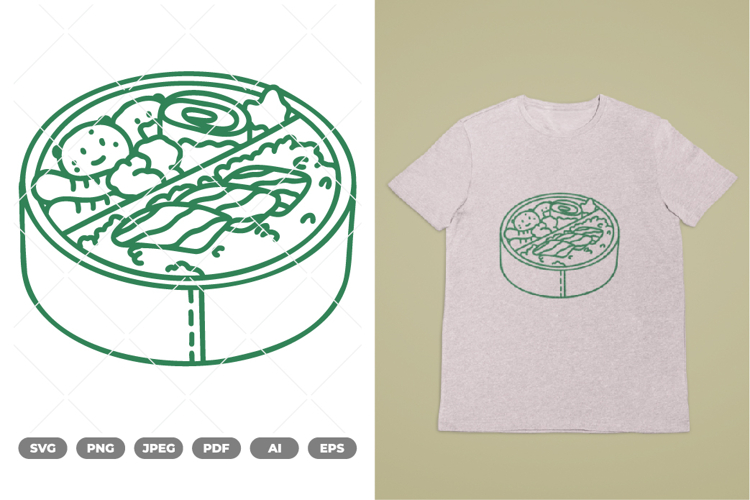Bento Box SVG   Clipart