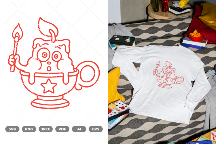 Candle Monster SVG & Clipart