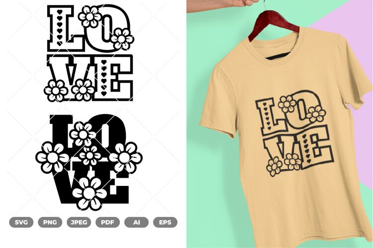 Floral Love SVG & Clipart
