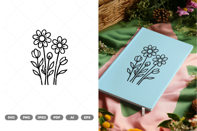 Flowers Drawing Image 12