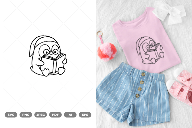 Kawaii Penguin SVG & Clipart