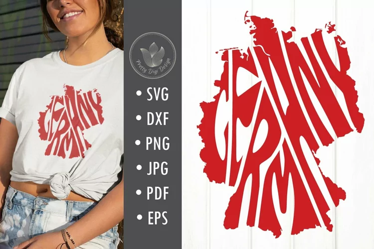 Germany SVG cut file in the shape of the country